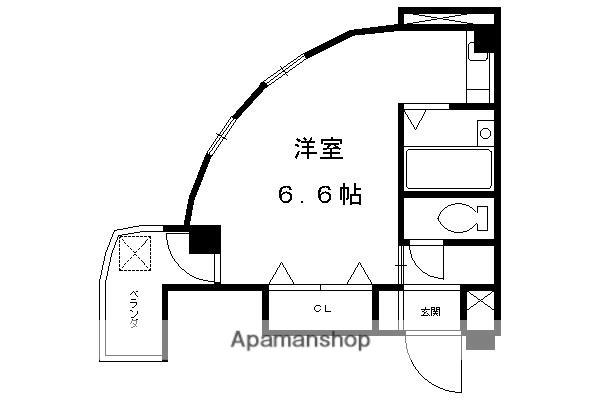 ホームズさいいん(1K/6階)の間取り写真