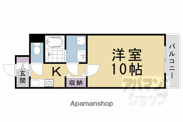 シャルレ桂坂(1K/5階)の間取り写真