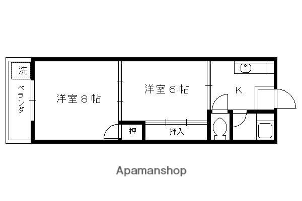 福御マンション(2K/1階)の間取り写真