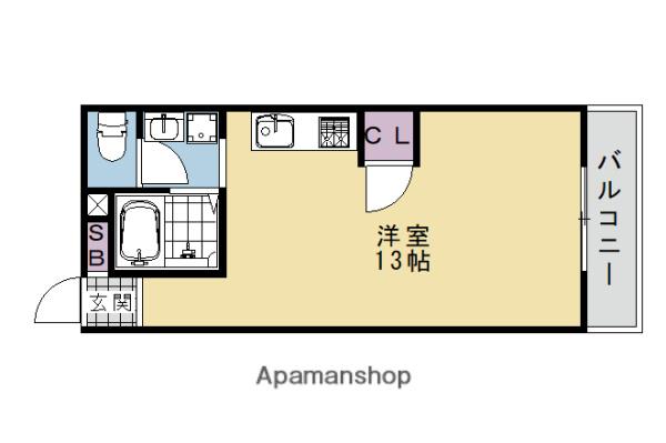 ドルミマンション(ワンルーム/1階)の間取り写真