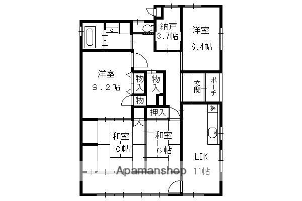 ガーデンヒル鳴滝(5SLDK/1階)の間取り写真
