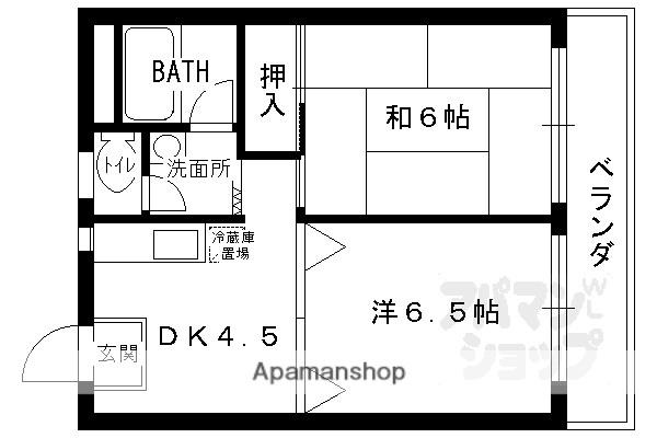 レジデンス・オザック(2DK/2階)の間取り写真