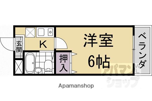 サンクブランシュ(1K/3階)の間取り写真