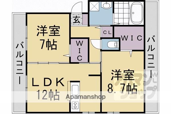 ストラーダ(2LDK/3階)の間取り写真