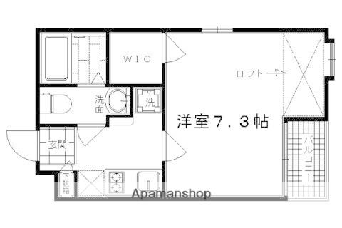 アルティスタ西院(1K/3階)の間取り写真