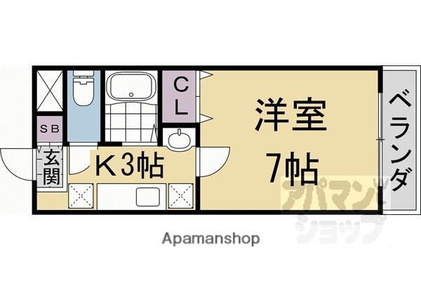 ウッドリーム木香館(1K/1階)の間取り写真