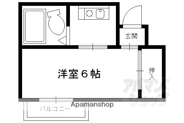 第一ロイヤルハイツ(1K/3階)の間取り写真