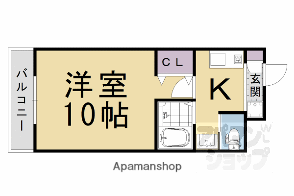 アルカディア彩貴(1K/2階)の間取り写真
