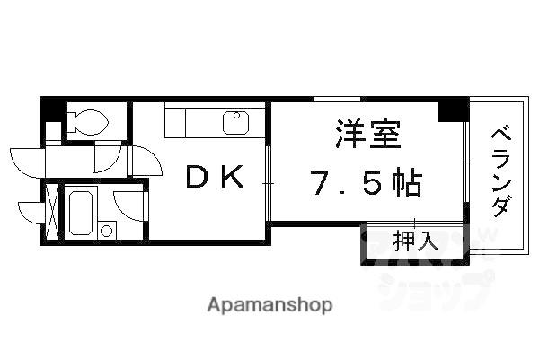 REDMOA(1DK/5階)の間取り写真