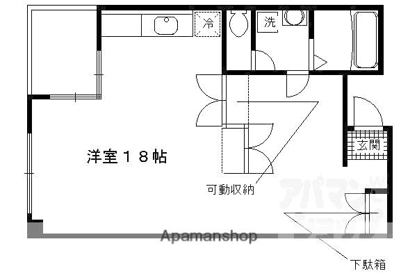 ディスティ桃山(ワンルーム/3階)の間取り写真