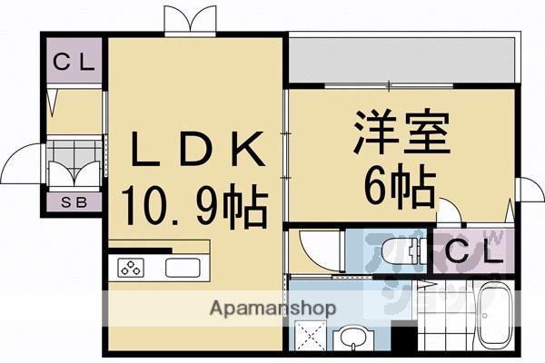 アラマガ スプリングス(1LDK/1階)の間取り写真