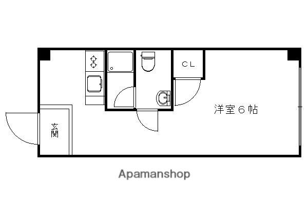サンプラザ(ワンルーム/2階)の間取り写真
