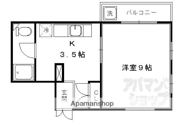 南大入小堀マンション(1K/1階)の間取り写真