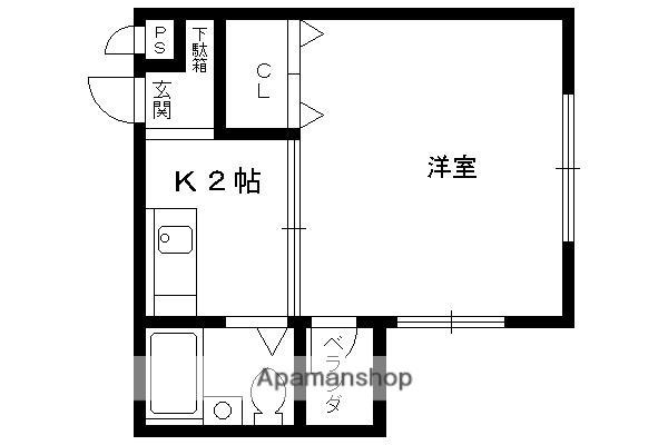 ダイユウレストハウス(1K/1階)の間取り写真