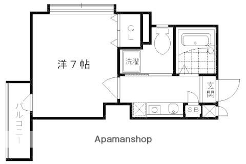 カーサ宇多野(1K/2階)の間取り写真