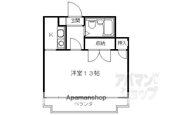 メゾン・ドゥ・ペッシュ(1K/3階)の間取り写真