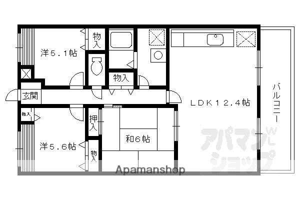 エスポワールKYO(3LDK/2階)の間取り写真