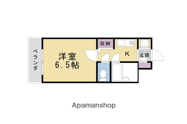 インペリアルジュン(1K/3階)の間取り写真