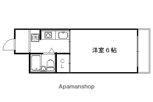 プラム四条(1K/3階)の間取り写真