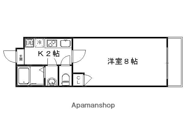 COCO三条天神川(1K/2階)の間取り写真