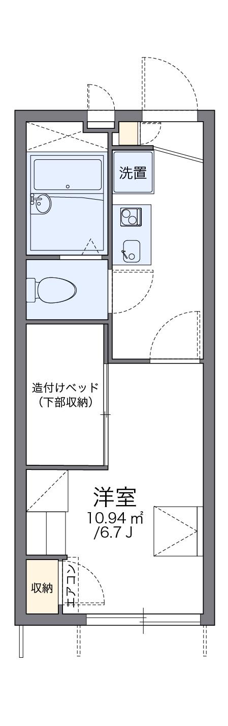 レオパレスカルム長岡京(1K/1階)の間取り写真