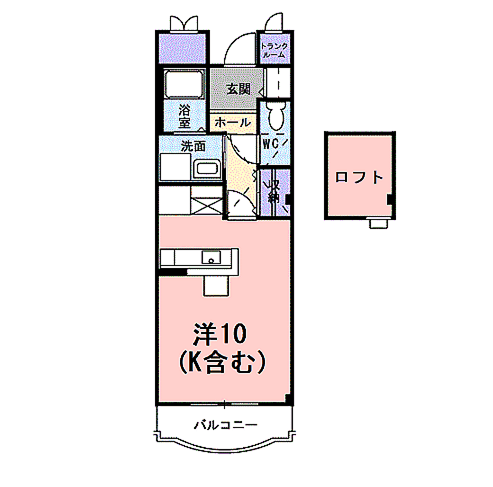 アンジュ西京極(ワンルーム/4階)の間取り写真