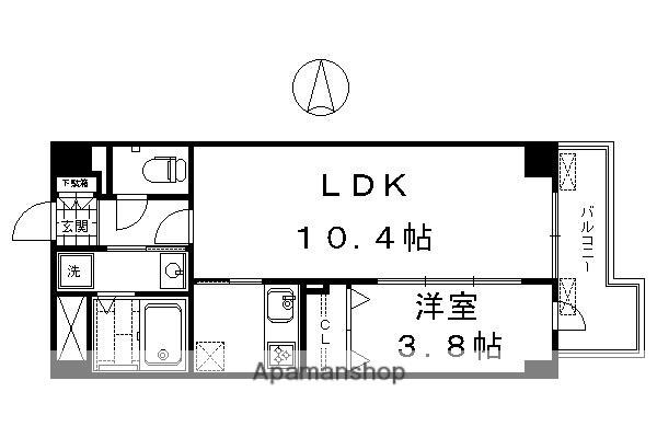 I.レジデンス京都南(1LDK/1階)の間取り写真