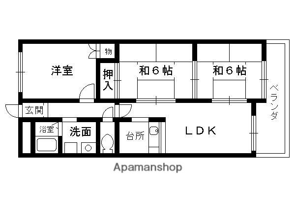 エントピア桂(3LDK/1階)の間取り写真