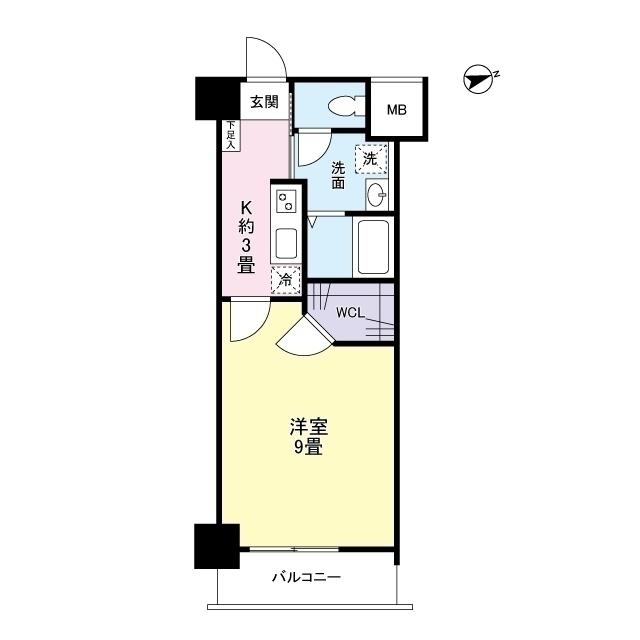  クオリカ太秦(1K/5階)の間取り写真