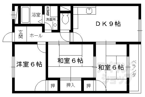 ハイグレード鶏新(3LDK/2階)の間取り写真