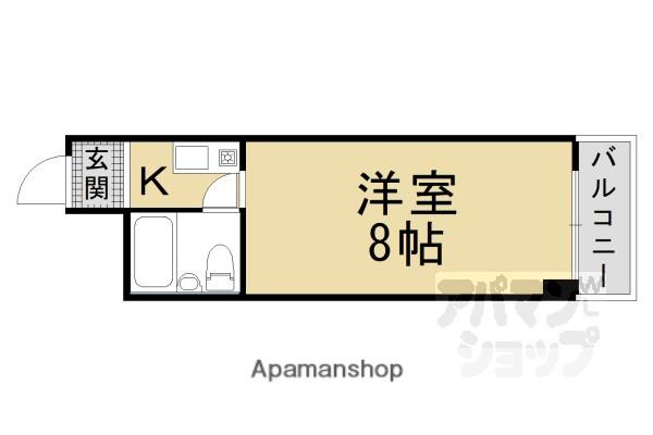 ヴィラ曽我部(1K/3階)の間取り写真