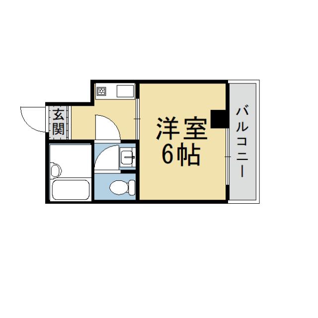 ヴィラ曽我部(1K/3階)の間取り写真