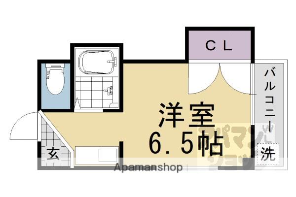 エスポワール亀岡(1K/3階)の間取り写真