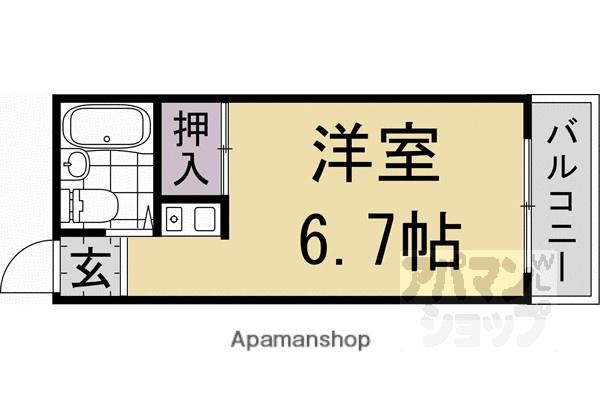 G-PLUS嵐山(ワンルーム/4階)の間取り写真