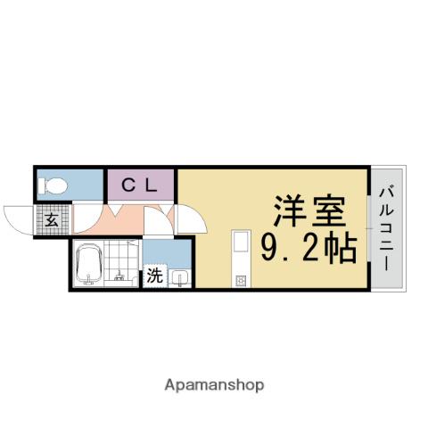 コヒリノ春日坂(ワンルーム/3階)の間取り写真