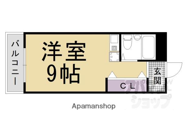 グラシューズなかにし(ワンルーム/3階)の間取り写真