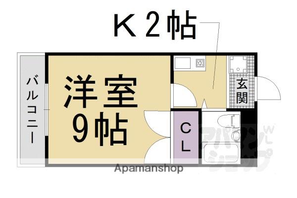 エスポワール20(1K/3階)の間取り写真
