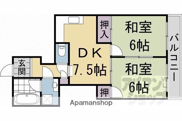 ABIL21(2DK/4階)の間取り写真