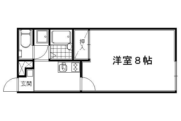 レオパレス東森本(1K/2階)の間取り写真