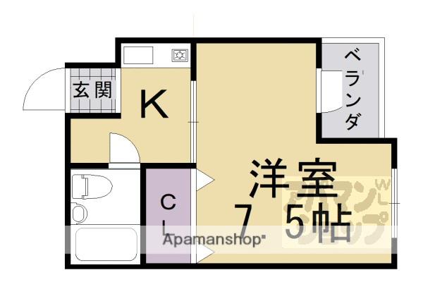 リュミエールなかにし(ワンルーム/1階)の間取り写真