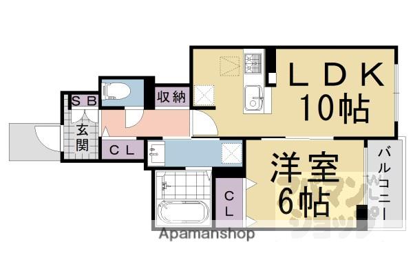 ルミエール カメキタ(1LDK/1階)の間取り写真
