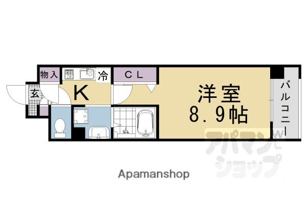 サンライズ石田(1K/3階)の間取り写真