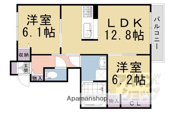 メゾン ボヌール(2LDK/1階)の間取り写真