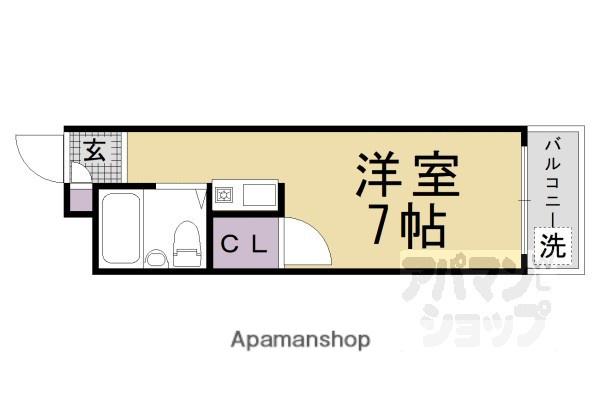 エスタシオン(1K/3階)の間取り写真