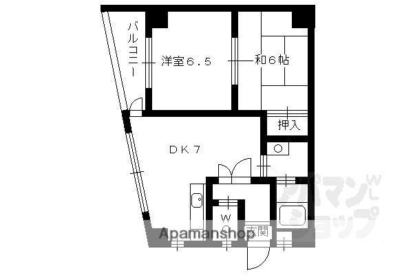 パルティール高橋(2DK/3階)の間取り写真