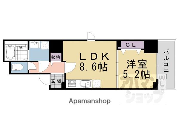 ココ クレメント 1(1LDK/5階)の間取り写真