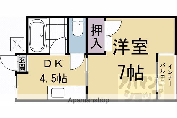 ハイツマツモト(1DK/3階)の間取り写真