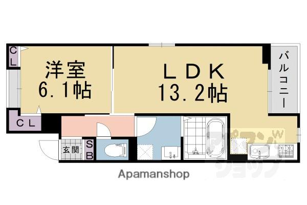ニュー.リーヴァ25(1LDK/1階)の間取り写真