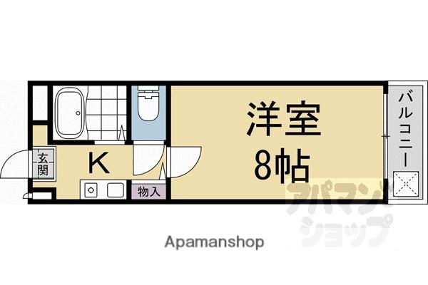 ヒルサイドヴィレッジ2番館(1K/2階)の間取り写真