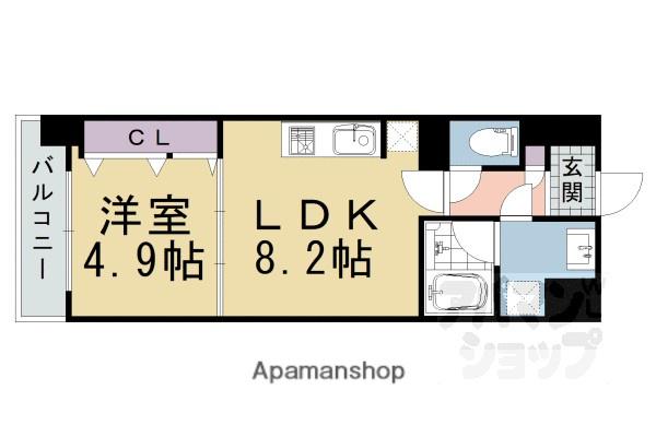 J・CHOPIN(1LDK/5階)の間取り写真